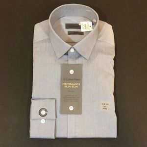Calvin Klein performance non iron dress shirt NWT